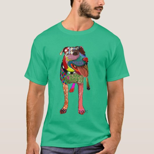 Staffordshire Bull Terrier - Patchwork T-shirt (Voorkant)