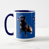 Staffordshire Bull Terrier Peint, Café Mug (Gauche)