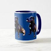 Staffordshire Bull Terrier Peint, Café Mug (Devant droit)