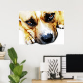 Staffordshire Bull Terrier Poster (Thuiskantoor)