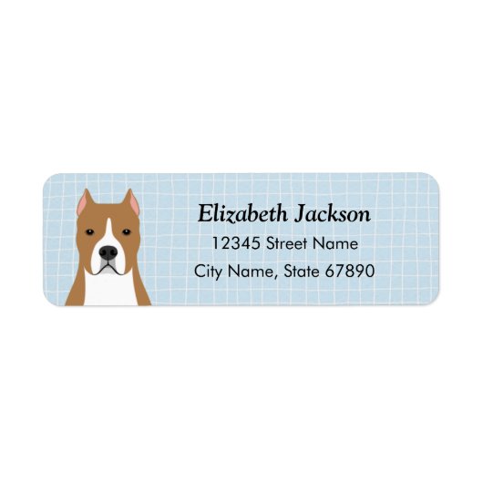 Staffordshire Bull Terrier Return Address Labels (Voorkant)