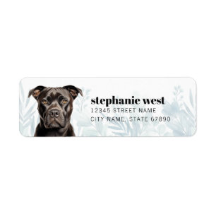 Staffordshire Bull Terrier Return Label