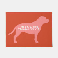 Staffordshire Bull Terrier Silhouet Aangepaste tek