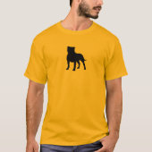 Staffordshire Bull Terrier Silhouette Staffy Dog T-shirt (Voorkant)
