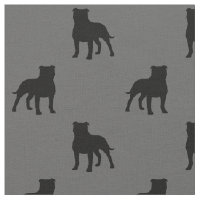 Staffordshire Bull Terrier Silhouettes Dog Pattern