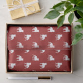Staffordshire Bull Terrier Silhouettes Pattern Red Tissuepapier (Geschenk)
