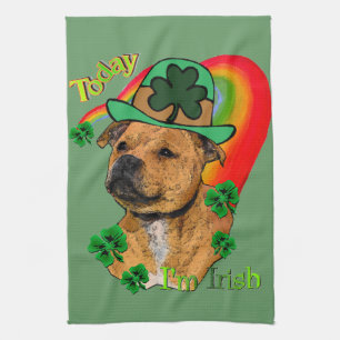 Staffordshire Bull Terrier St Patricks Theedoek