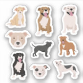 Staffordshire Bull Terrier Stickers (Voorkant)