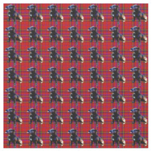 Staffordshire Bull Terrier Tartan Patroon, Stof