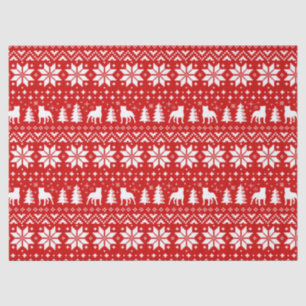 Staffordshire Bull Terriers kerstpatroonrood Tissuepapier