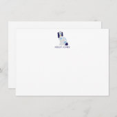 Staffordshire Spaniel Gepersonaliseerde Flat Note Notitiekaartje (Voorkant / Achterkant)