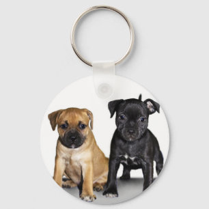 Staffordshire stier puppies sleutelhanger