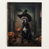 Staffordshire Terrier Citrouilles Halloween effray (Devant)
