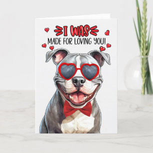 Staffordshire Terrier Dog van je Valentijn Feestdagen Kaart