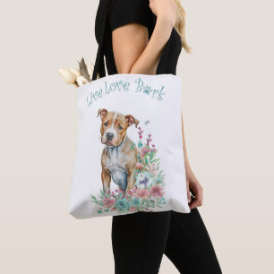 Staffordshire Terrier Hondenmoeder Bloemstuk Draagtas