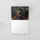 Staffordshire Terrier Pumpkins Halloween Scary Kaart (Binnen)