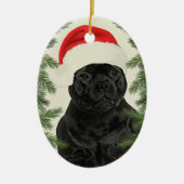 Staffordshire Terrier Style Kerstmis Keramisch Ornament (Voorkant)