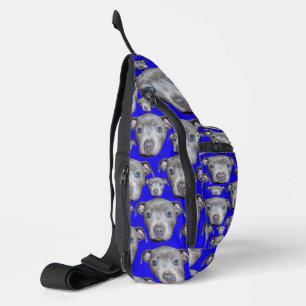 Staffy Bull Terrier Puppy Pattern Sling Bag