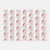 Staffy Dog Pattern Kerstmis Inpakpapier Vel (Voorkant)