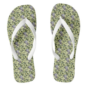 Staffy in de madeliefjes, teenslippers