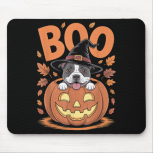 Staffy Kostuum Pompoen Halloween Staffordshire Bul Muismat