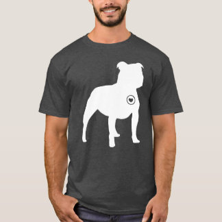 Staffy liefde retro t-shirt