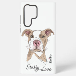 Staffy Love - Zani Mo Bescherming Samsung Galaxy Hoesje