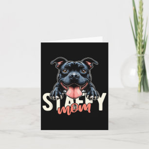 Staffy Mom Staffordshire Bull Terrier Dog Tattoo F Kaart