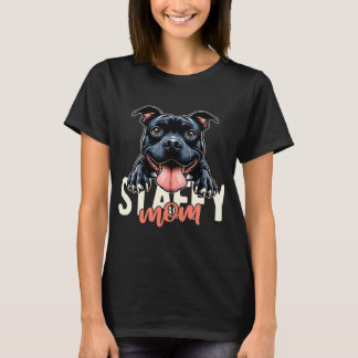 Staffy Mom Staffordshire Bull Terrier Dog Tattoo T-shirt