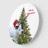 Staffy Puppy Kerstmis, Wandklok Grote Klok (Hoek)
