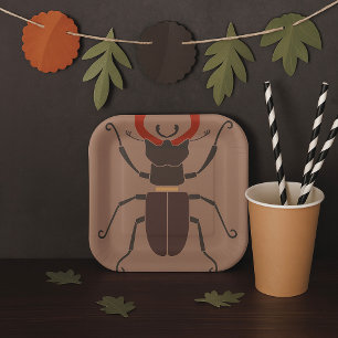 Stag Beetle Papieren Bordje