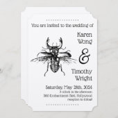 Stag Beetle Wedding Kaart (Voorkant / Achterkant)