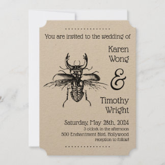  Stag Beetle Wedding Kaart