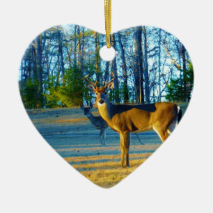 Stag / Buck Deer, Bright Blue Sky Keramisch Ornament