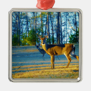 Stag / Buck Deer, Bright Blue Sky Metalen Ornament