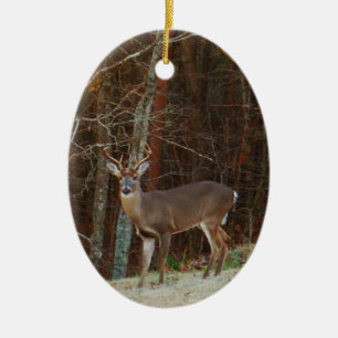Stag/Buck Deer Oak Camouflage Keramisch Ornament