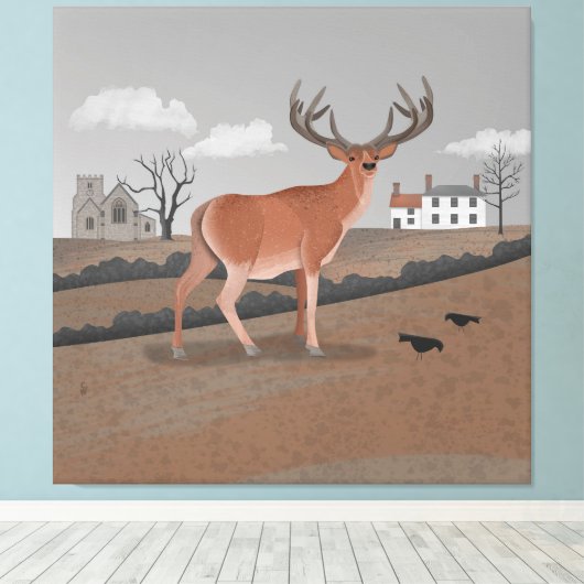 Stag Canvas Afdruk (Insitu (Houten vloer))