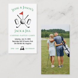 Stag & doe /Jack en Jill Golf Thema Evenementenkaa Visitekaartje