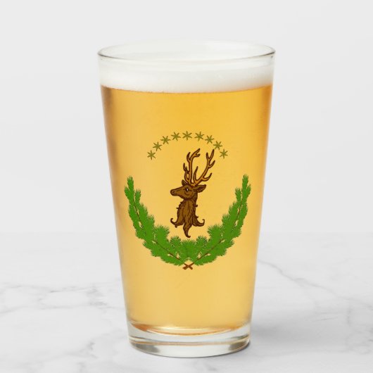 Stag en Bough Logo Glas (Voorkant gevuld)