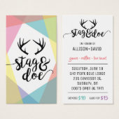 Stag- en Doe-tickets Visitekaartje (Voorkant /achterkant)