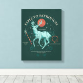 Stag Expecto Patronum Graphic Canvas Afdruk (Insitu (Houten vloer))