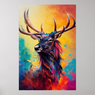 Stag Herten Dier Discovery Adventure Natuur Planet Poster