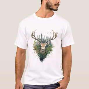 Stag Herten Dierlijke Schoonheid Natuur Wildlife D T-shirt