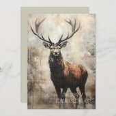 Stag Kerst Kaart (Voorkant / Achterkant)
