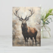 Stag Kerst Kaart (Staand voorkant)