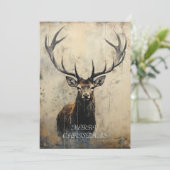 Stag Kerst Kaart (Staand voorkant)