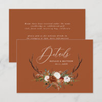 Stag terracotta botanical elegant bruiloft