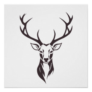 Stag Vector Art Animal Moderne Ville Urbaine Graph