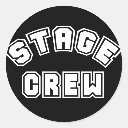 Stage Crew Ronde Sticker (Voorkant)