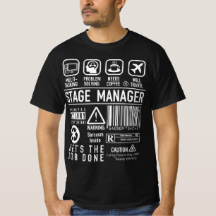 Stage Manager Definitie taakbeschrijvingssymbolen T-shirt